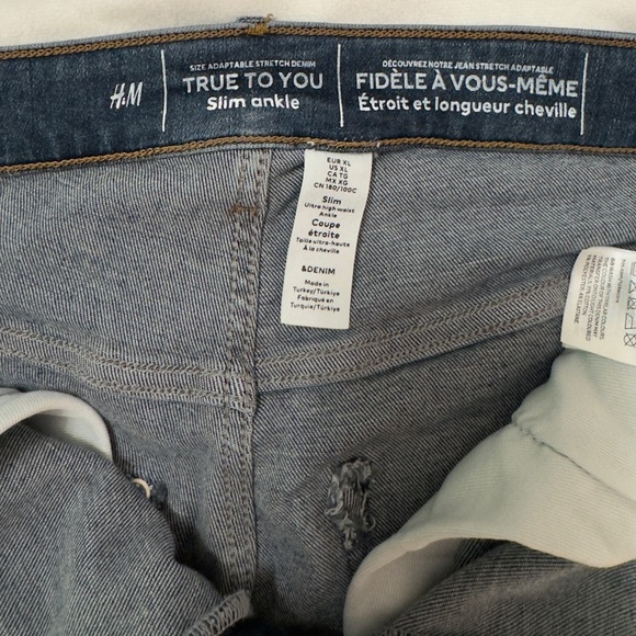 H&M Slim High waist jeans, XL, slim fit, ankle length, new/never worn - Picture 6 of 14
